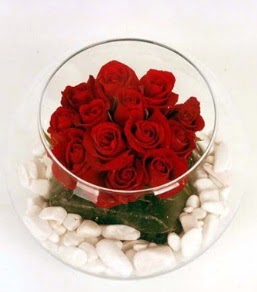 Cam fanusta 11 adet kırmızı gül  Artvin çiçek gönderme 
