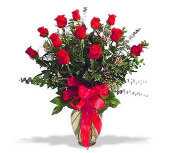 çiçek siparisi 11 adet kirmizi gül cam vazo  Artvin online çiçek gönderme sipariş 
