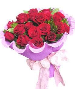 12 adet kırmızı gülden görsel buket  Artvin çiçekçi mağazası 