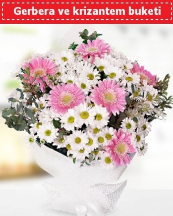 Papatya ve Gerbera Buketi  Artvin çiçek , çiçekçi , çiçekçilik 