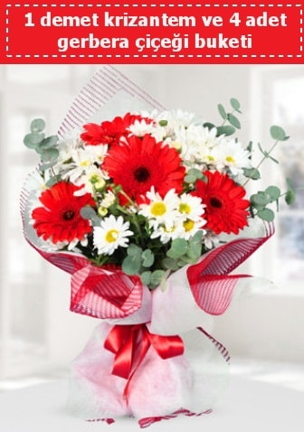 Krizantem ve Gerbera Buketi  Artvin çiçek siparişi sitesi 