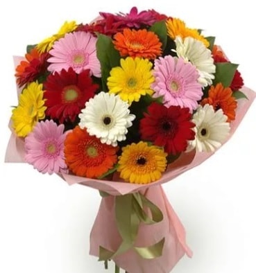 Karışık büyük boy gerbera çiçek buketi  Artvin çiçek satışı 